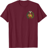 Iran Lion Symbol Shir o Khorshid Persian Lion and Sun Emblem Iran T-Shirt - Burgundy