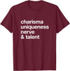 Bear-ly Gay Tees Funny Charisma Uniqueness Nerve Talent Gay Clothing T-Shirt - Burgundy