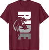BASBO Horseback Riding Apparel - Horse T-Shirt - Straight - Burgundy