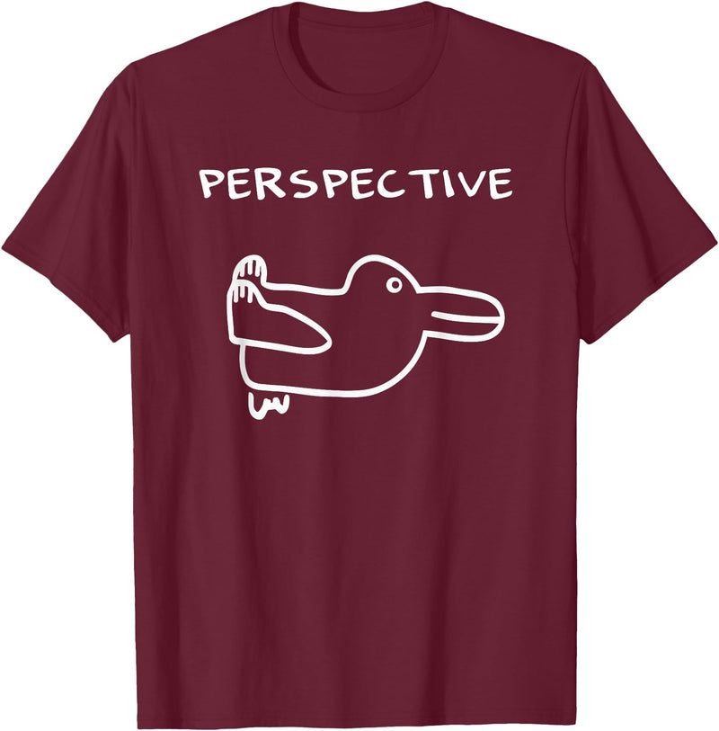 Wittgenstein Rabbit Duck - Philosopher T-Shirt in Burgundy