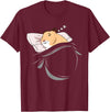 Hamster Sleeping Hammy Pajamas Nap PJs Outfit Gift Hamster T-Shirt - Burgundy