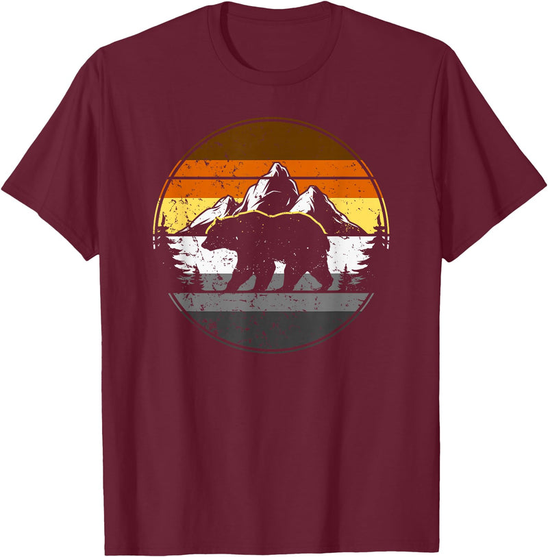 Bear Gay Pride by Content Design Studio Gay Men, Bear Community, Gay Bear T-Shirt - Burgundy