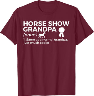 Horse Show Apparel Funny Horse Show Grandpa Definition T-Shirt - Burgundy