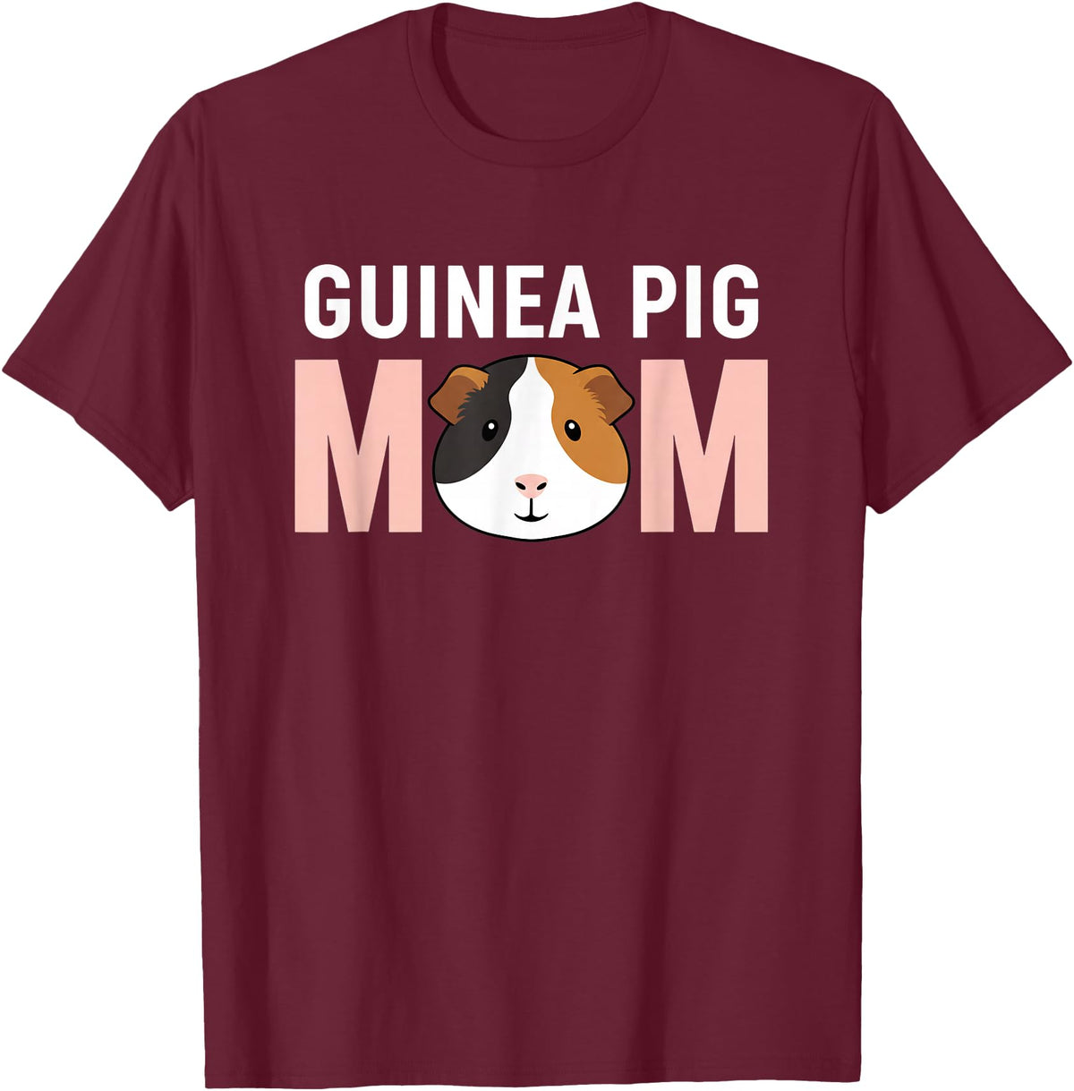 Cavy Mom Designs FarmAnimal Guinea Pig Mom Cavy Owner Mom Design T-Shirt - Burgundy
