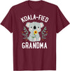 Mothers Day Stuff for Mom from Daughter or Son Koalafied Grandma Koala Bear Sunflower Floral Mothers Day T-Shirt - Burgundy