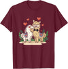 Llama Bride and Groom Wedding Matching Couple Llama Bride and Groom Wedding Art Matching Couple Loving T-Shirt - Burgundy