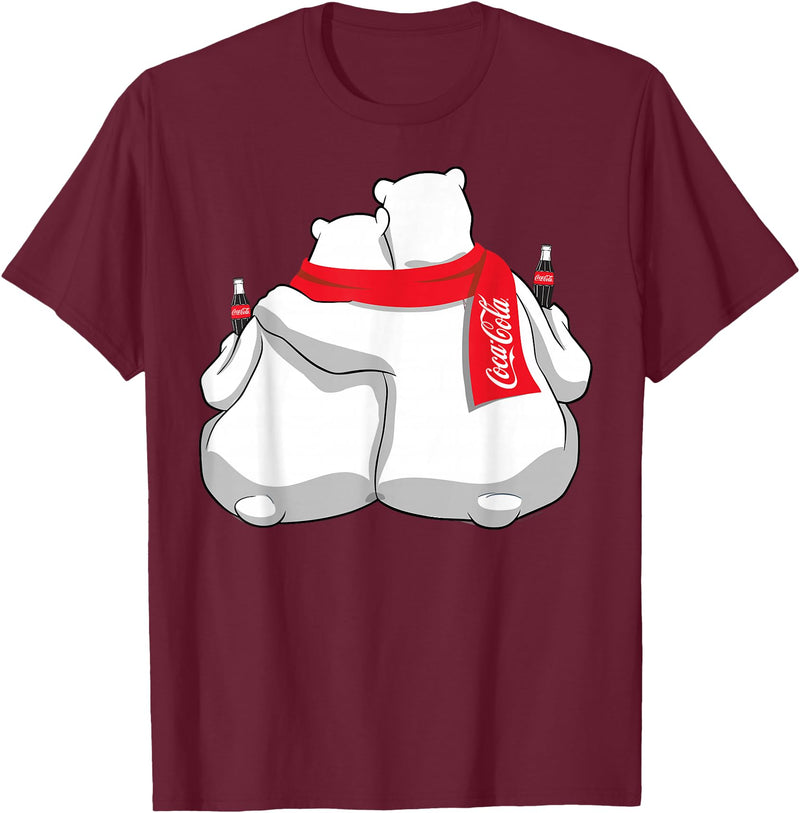 Coca-Cola Company Coca Cola Snowmies Polar Bears T-Shirt - Burgundy
