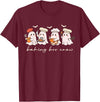 Halloween Ghost Baking Boo Crew Cooking Lover Baking Boo Crew Cute Halloween Ghost Baking Baker Kitchen T-Shirt - Burgundy