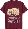 Funny Bunny Official Sleepshirt for Bunny Girl & Boy T-Shirt in Burgundy