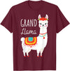 Mother's Day Gifts & Apparel Grand Llama - Grandma Grandmother Llama Lovers Mother's Day T-Shirt - Burgundy
