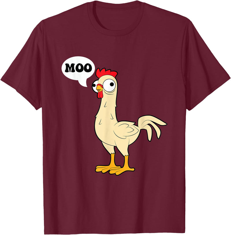gift creative original father joke humor amusing Chicken - Hen - Fowl - Cow - Funny - Joke - dad Joke T-Shirt - Burgundy