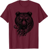 Best Tribal Tattoo Designs I Trends I Born for Art Bear Grizzly Nordic Indian Celtic Mythology Wild Animal Fan T-Shirt - Burgundy