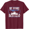 City Designs by Dennex Born in Buffalo T-Shirt - Burgundy