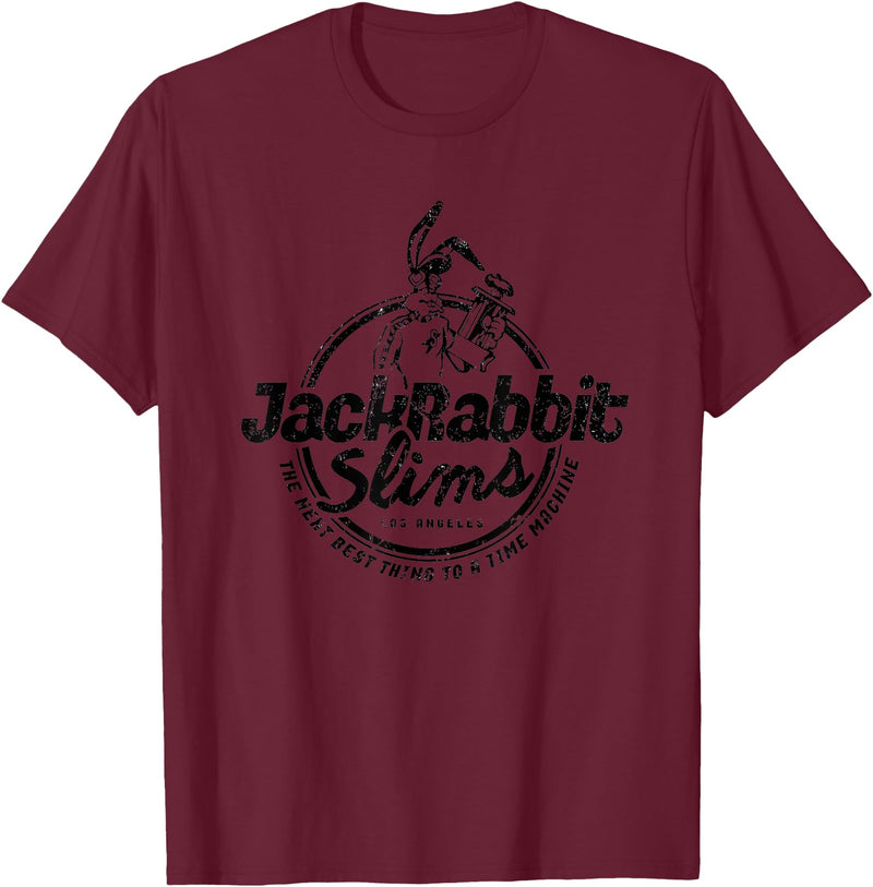 Rabbit Jack Slim's Pulp Milkshake Restaurant Retro Vintage T-Shirt in Burgundy