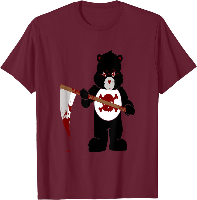 Jujubella Angry Bear Scare Bear Teddy Bear No Kids T-shirt T-Shirt - Burgundy
