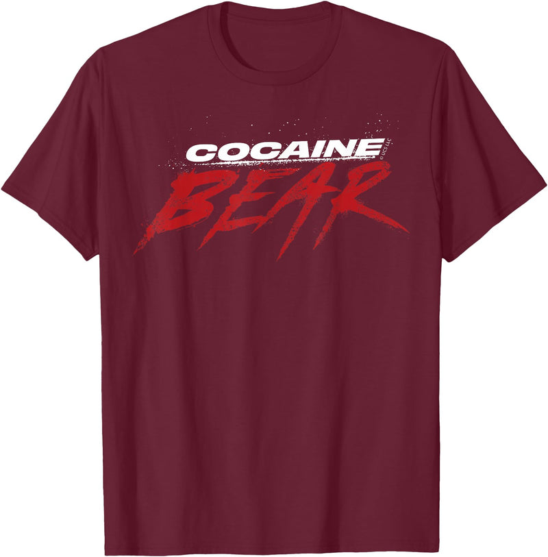 Cocaine Bear Logo T-Shirt - Burgundy