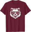 grandma Bear Family Apparel Grandma Bear Face with Sunglasses T-Shirt - Burgundy