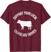 Charolais Cow Support Charolais Cow Cattle Farmer Meat T-Shirt - Burgundy