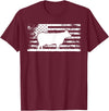 Funny Charolais Rancher Gift for Cattle Lover American Flag - American Cow Charolais Rancher T-Shirt - Burgundy