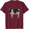Cows and cattle Drawing of a Holstein cattle T-Shirt - Burgundy