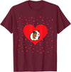 Guinea Pig Accessories & Shirts Guinea Pig Valentine's Day Shirt - Funny Guinea Pig Tshirt T-Shirt - Burgundy