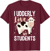 Cow Lover Gift Co. Cow Teacher Lover T-Shirt - Burgundy