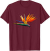 DDD Flowers Bird of Paradise Flower T-Shirt - Burgundy