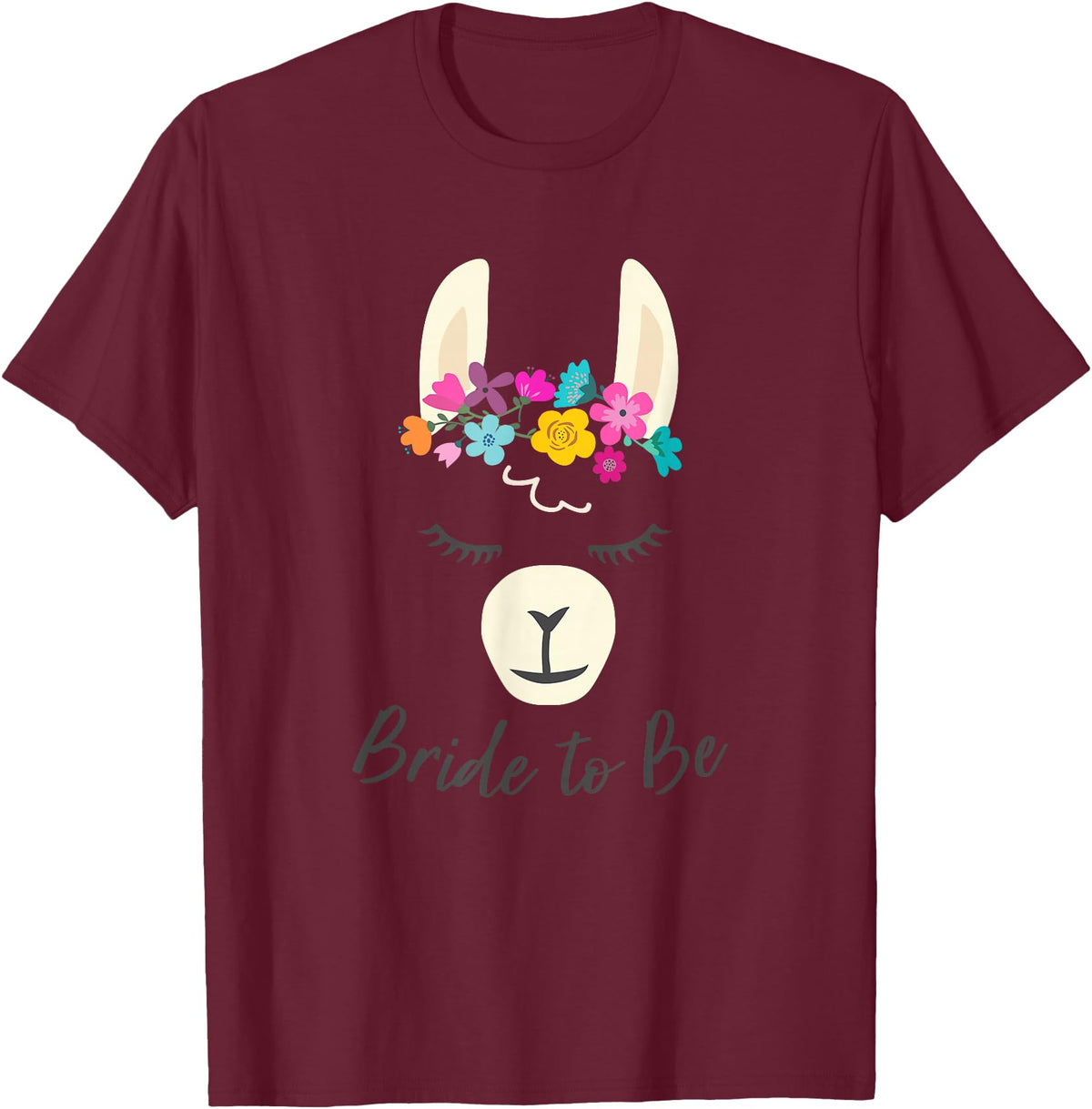 Gym is Bae Llama Bride to Be Wedding Bridal Shower Alpaca T-Shirt - Burgundy