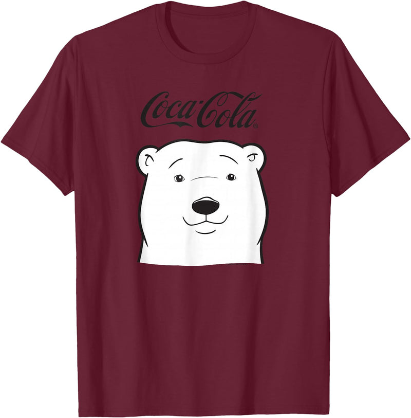 Coca-Cola Company Coca Cola Polar Bear Logo T-Shirt - Burgundy
