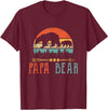 Father's Day Shirts Dad Gifts Papa Bear Daddy Funny Mens Fathers Day Gift-Idea T-Shirt - Burgundy