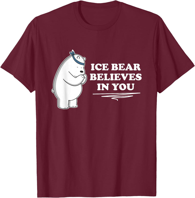 Mens Ice Bear Shirt Mens Ice Bear Tshirt Animal Gift Tee T-Shirt - Burgundy