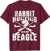 Rabbit Hunting Dog - Beagle Hunter Beagles T-Shirt in Burgundy