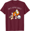 Antidepressants Rabbit Cute Bunny Funny Rabbit Lover T-Shirt in Burgundy