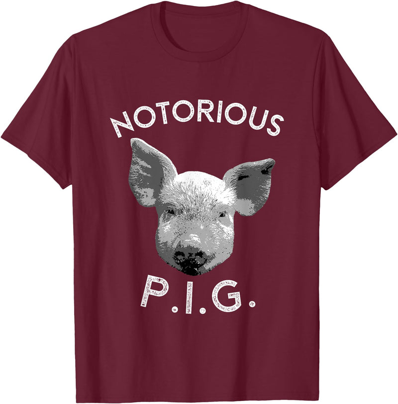 Funny Piggy Smalls Bacon Lover Floribama Shore Tee Notorious PIG Funny Pet Pig Lover Cute Farmer Gift T-Shirt - Burgundy