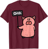 Pig Lover Shirts For Men Women Kids Pig Oink Sign Funny Hog Swine Farm Animal Men Women Kids T-Shirt - Burgundy
