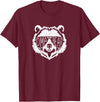 oma Bear Family Apparel Grandma Bear Face with Sunglasses T-Shirt - Burgundy