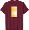 Buffalo Plaid and Checkered Squares Yellow Checkered Square Buffalo Plaid T-Shirt - Burgundy