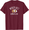 Guinea pig Lover Apparel - jy Guinea Pig Apparel men boys Worlds Best Guinea Pig Dad T-Shirt - Burgundy