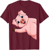 Funny Pig Lover & Owner Gift Ideas Pig Swine Kids Boys Girls Women T-Shirt - Burgundy