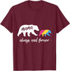 Cute Pansexual and Bisexual Mama Gift Tee Cute Pansexual Mama Bear T-Shirt - Burgundy