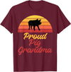 Pig Lover Gifts & Accessories Proud Pig, Grandma, Pig Holder, Pig Holder, Pig Dog, Grandma T-Shirt - Burgundy