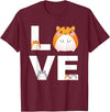 Hamster Love Cute Hamsters Shirt Animal Toys Pets Lovers T-Shirt - Burgundy