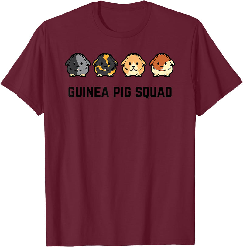 Funny Sarcastic Ironic Quotes & Sayings Cute Cavy Guinea Pig Rodent Team Squad T-Shirt - Burgundy