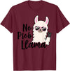 No Prob Llama Drama NO PROB-LLAMA! Funny Llama Alpaca T-Shirt - Burgundy
