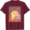Peppa Pig Better Together Rebecca Rabbit Retro Portrait T-Shirt - Burgundy