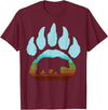 Big Bear Grizzly Paw Gift Design Big Texas Bear Claw Gift Design Idea For Bear Fans T-Shirt - Burgundy