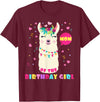 Llamazing Birthday Party Outfit Llama Lovers Mom Of The Birthday Girl Cute Mama Llama Alpaca Llamazing T-Shirt - Burgundy