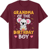 Favorite Grandma Designs For Women Grandma Of The Birthday Boy Koala Bear For Girls T-Shirt - Burgundy