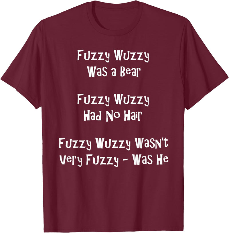 Speech Therapist Gifts - Tongue Twisters! Fuzzy Wuzzy Was a Bear... Best Tongue Twister Gift T-Shirt - Burgundy