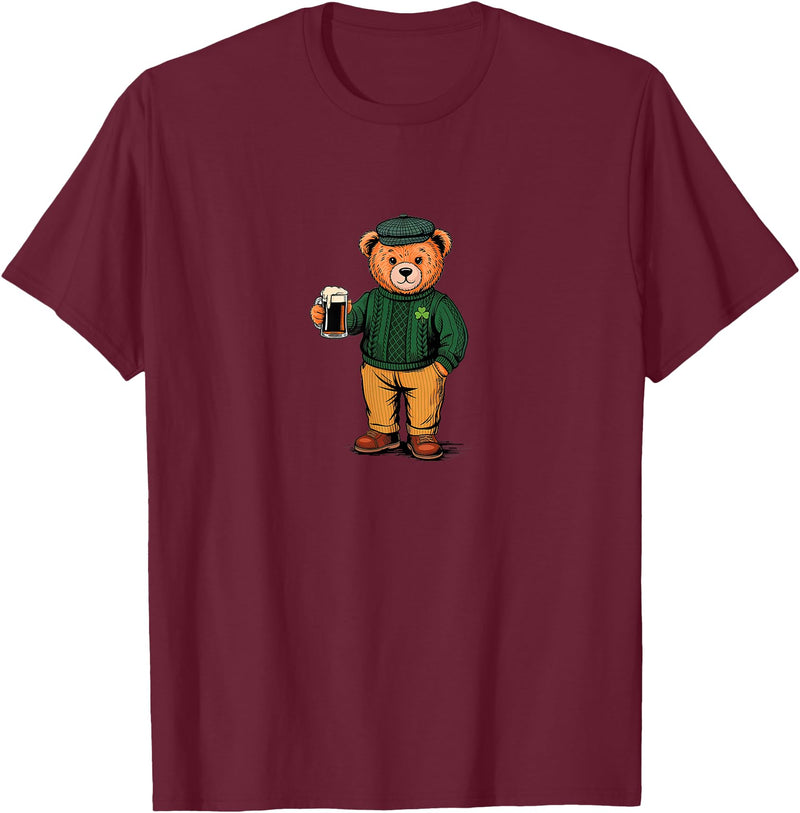 St Patricks Day Bear t -shir t St Patricks Day Bear T-Shirt - Burgundy
